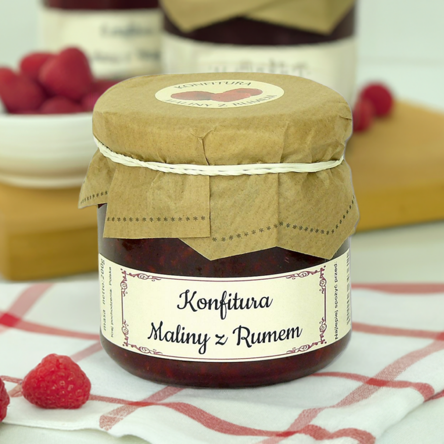 Konfitura maliny z rumem