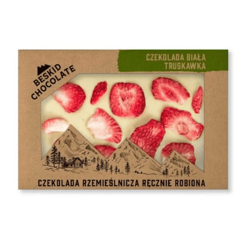 Rzemieślnicza Biała Czekolada z Truskawkami Beskid Chocolate