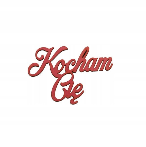 Napis "Kocham Cię"