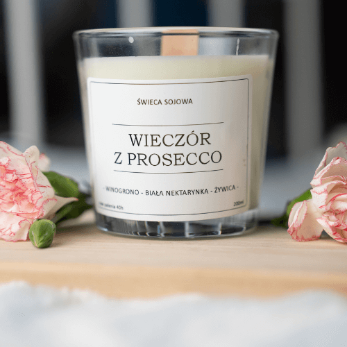 Świeca Sojowa ''Wieczór z Prosecco''
