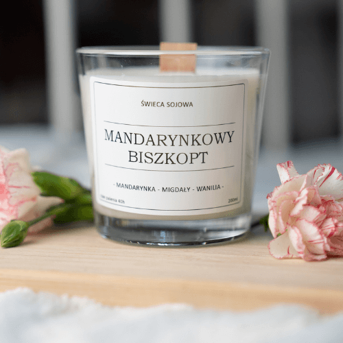 Świeca Sojowa ''Mandarynkowy Biszkopt''