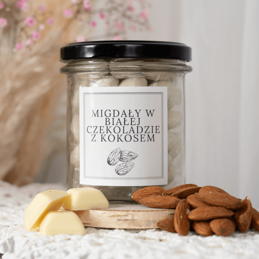 Migdały w Białej Czekoladzie z Kokosem 200g