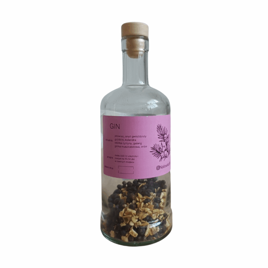 Zestaw do przygotowania nalewki o smaku ''Gin''