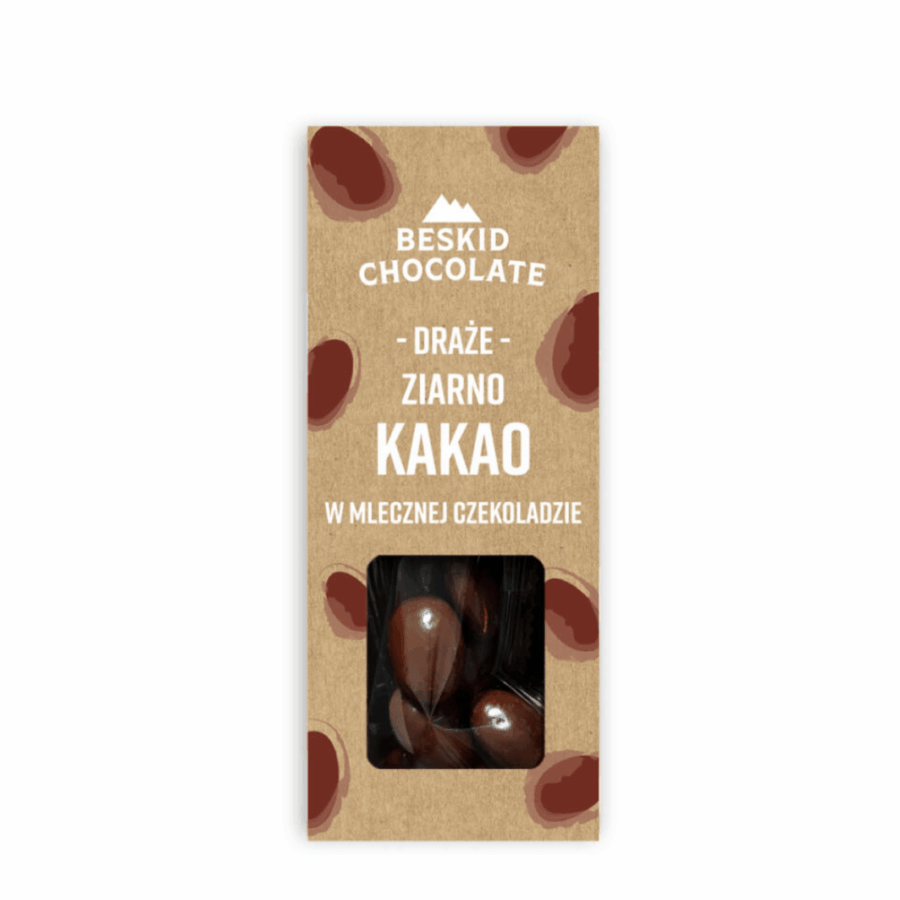 Ziarno kakao w mlecznej czekoladzie Beskid Chocolate 50g