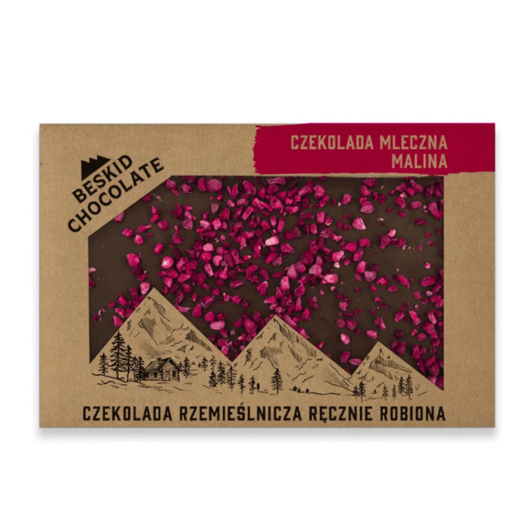 Czekolada mleczna z maliną Beskid Chocolate 70 g
