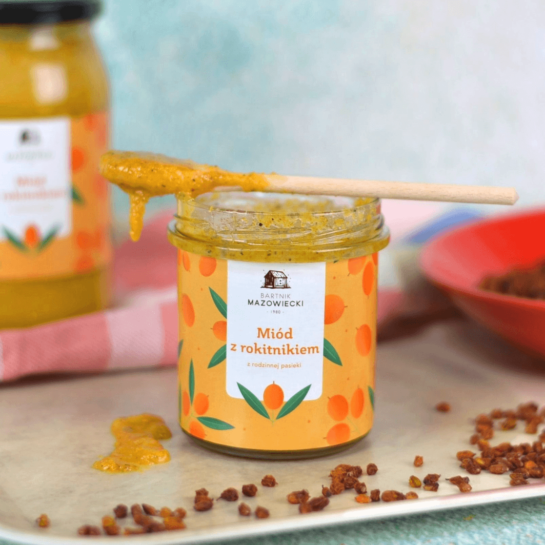 Miód z rokitnikiem Pasieka Bartnik Mazowiecki 400g
