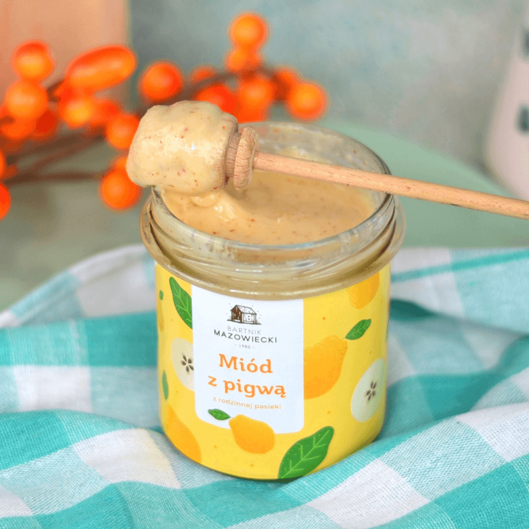 Miód z pigwą Pasieka Bartnik Mazowiecki 400g