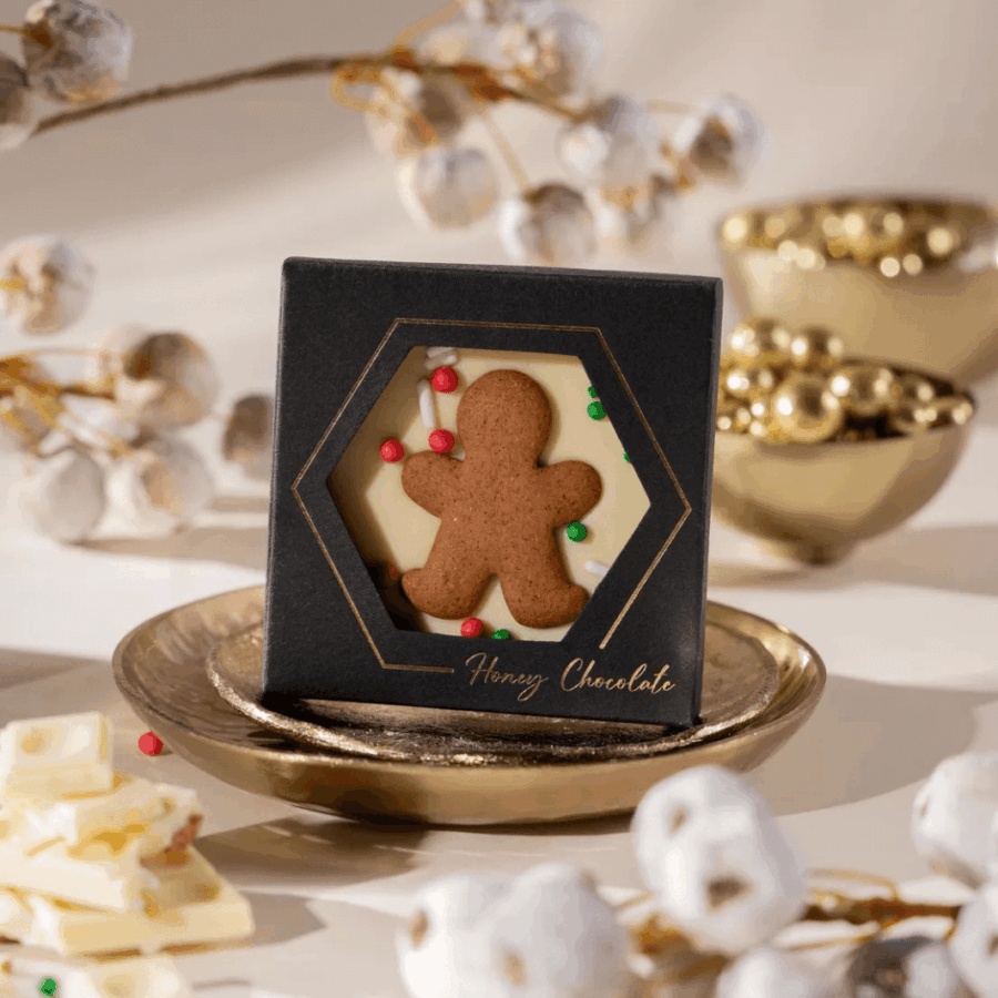 Czekolada biała Piernikowy Ludzik – Pasieka Łysoń 40 g