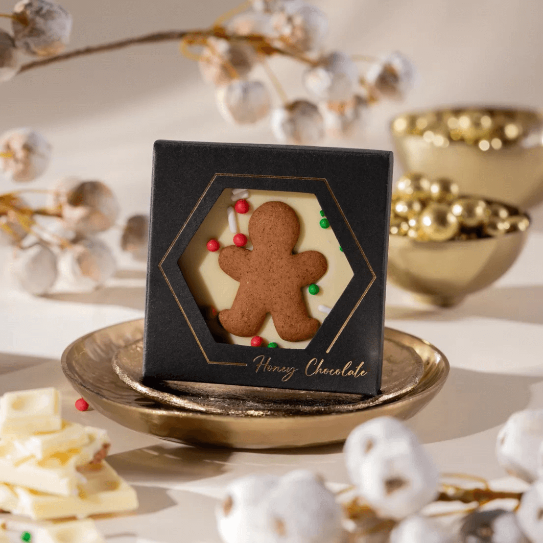 Czekolada biała Piernikowy Ludzik – Pasieka Łysoń 40 g