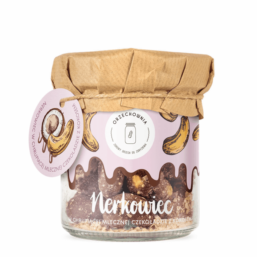Nerkowiec w mlecznej czekoladzie z kokosem - Orzechownia 150 g