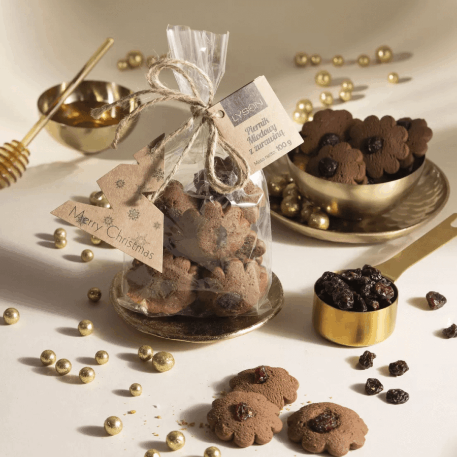 Pierniczki miodowe z żurawiną – Pasieka Łysoń 100g