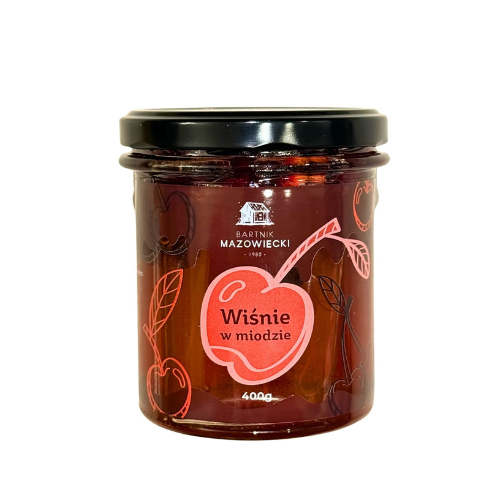 Wiśnie w miodzie – Bartnik Mazowiecki 400 g