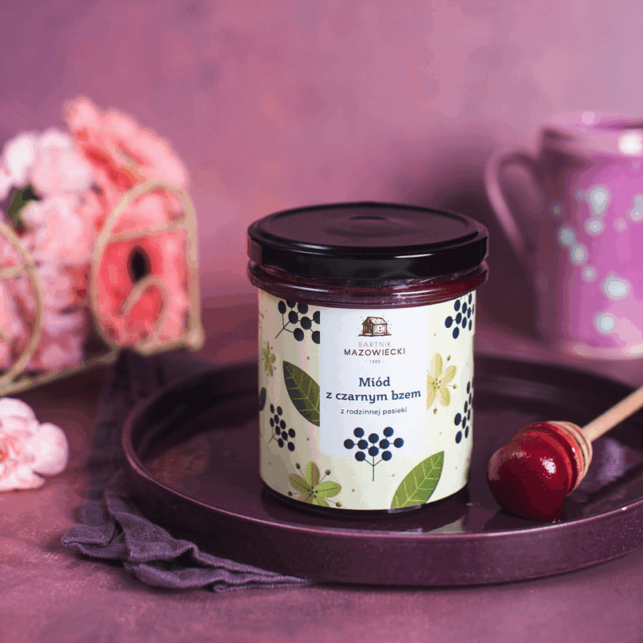 Miód z czarnym bzem- Pasieka Bartnik Mazowiecki 400 g