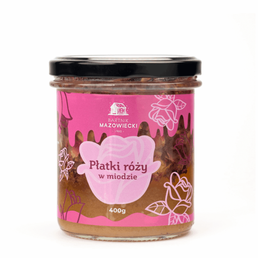 Płatki róży w miodzie Pasieka Bartnik Mazowiecki 400 g