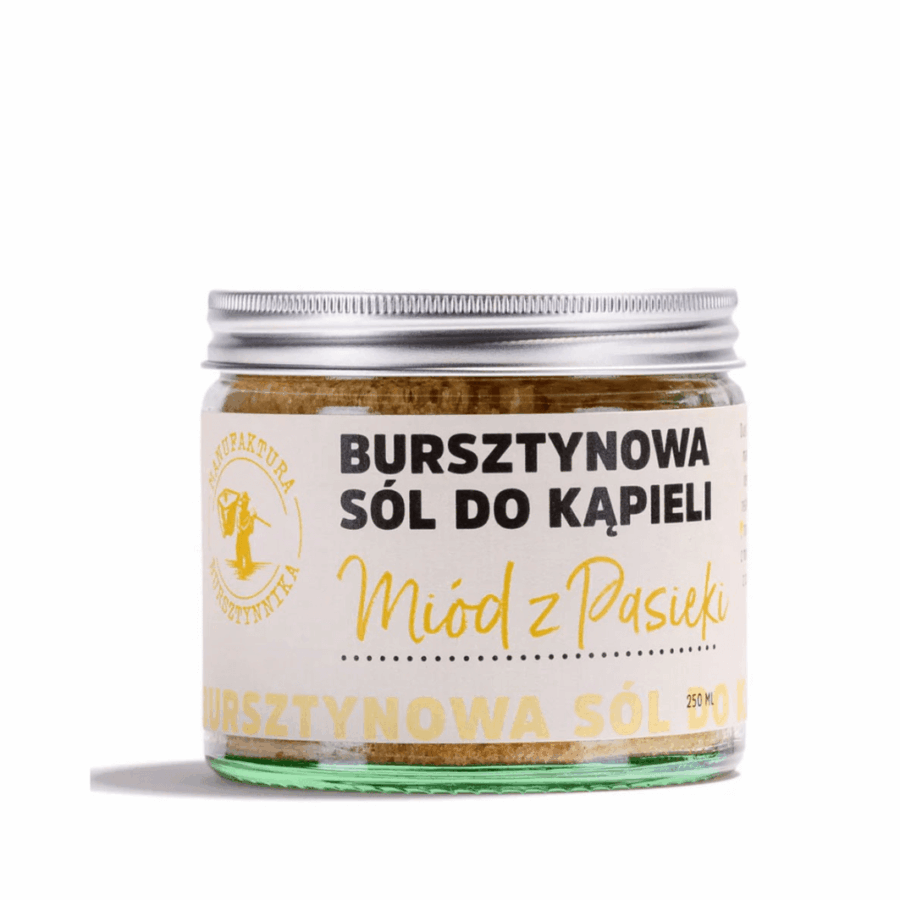 Sól do kąpieli „Miód z Pasieki” – Manufaktura Bursztynnika 250 ml