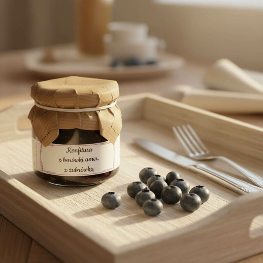 Konfitura z borówki amerykańskiej z żubrówką 200 g