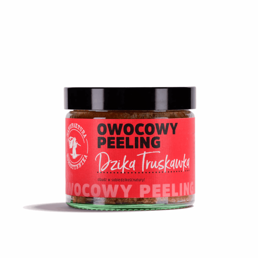 Peeling „Dzika Truskawka” – Manufaktura Bursztynnika 120ml