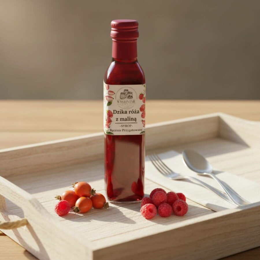 Syrop z dzikiej róży i maliny- Wykwintnie 230ml