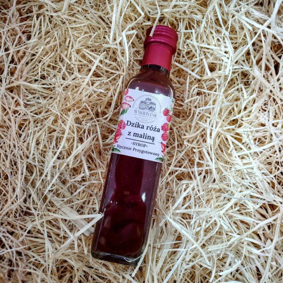 Syrop z dzikiej róży i maliny- Wykwintnie 230ml