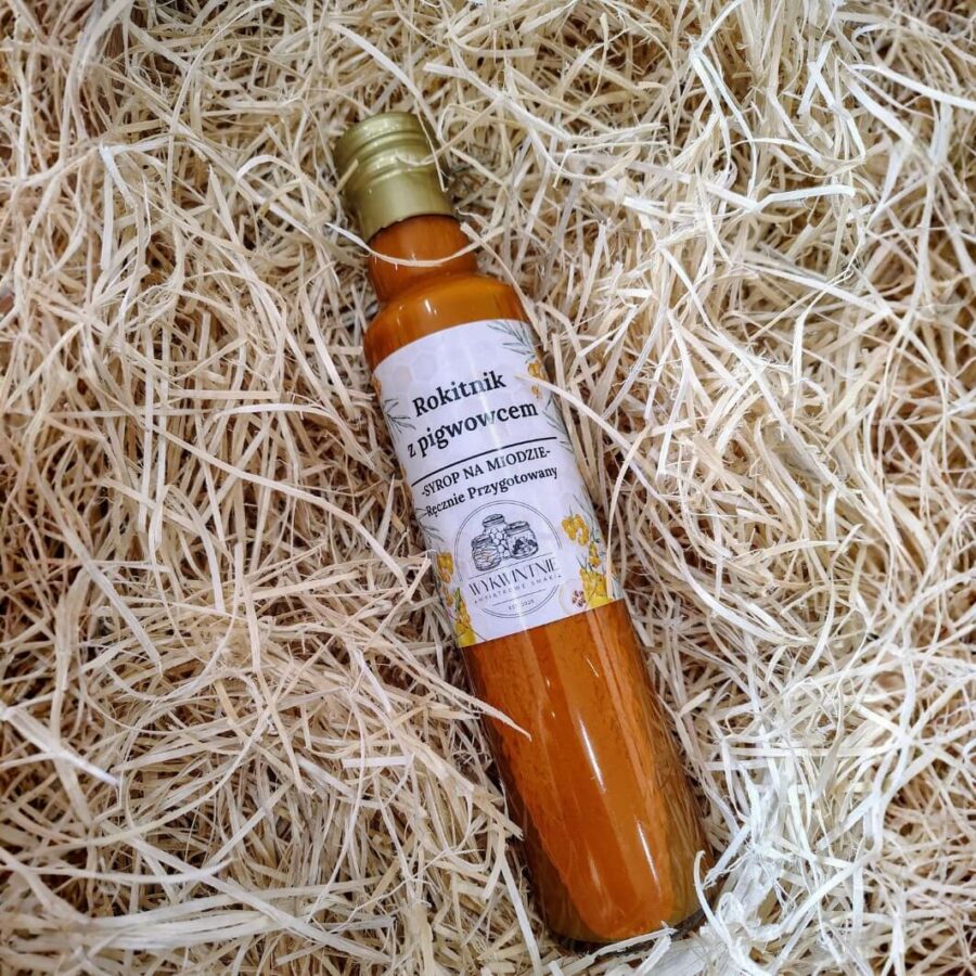 Syrop z rokitnika i pigwowca na miodzie- Wykwintnie 230ml