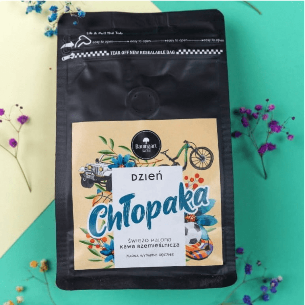 Kawa ziarnista ''Dla najfajniejszego Chłopaka'' – Baumgart Kaffee